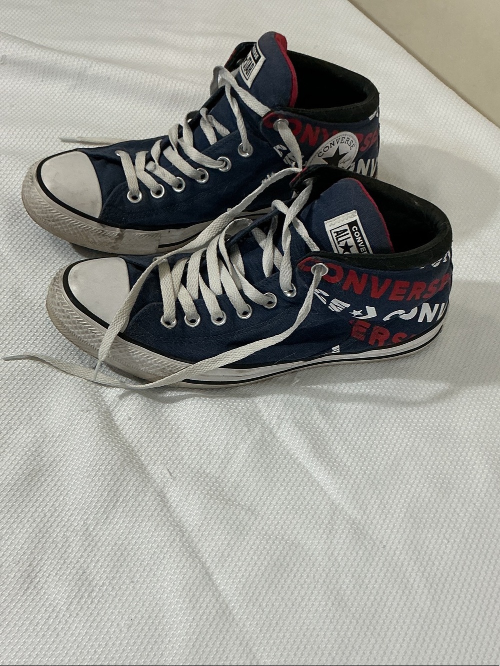 Converse All Star mid-top sneakers red white and blue
